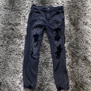 Black ripped jeans from American Eagle